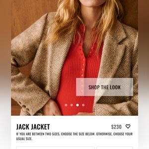 Sezane Jack Jacket GREY - Size 4